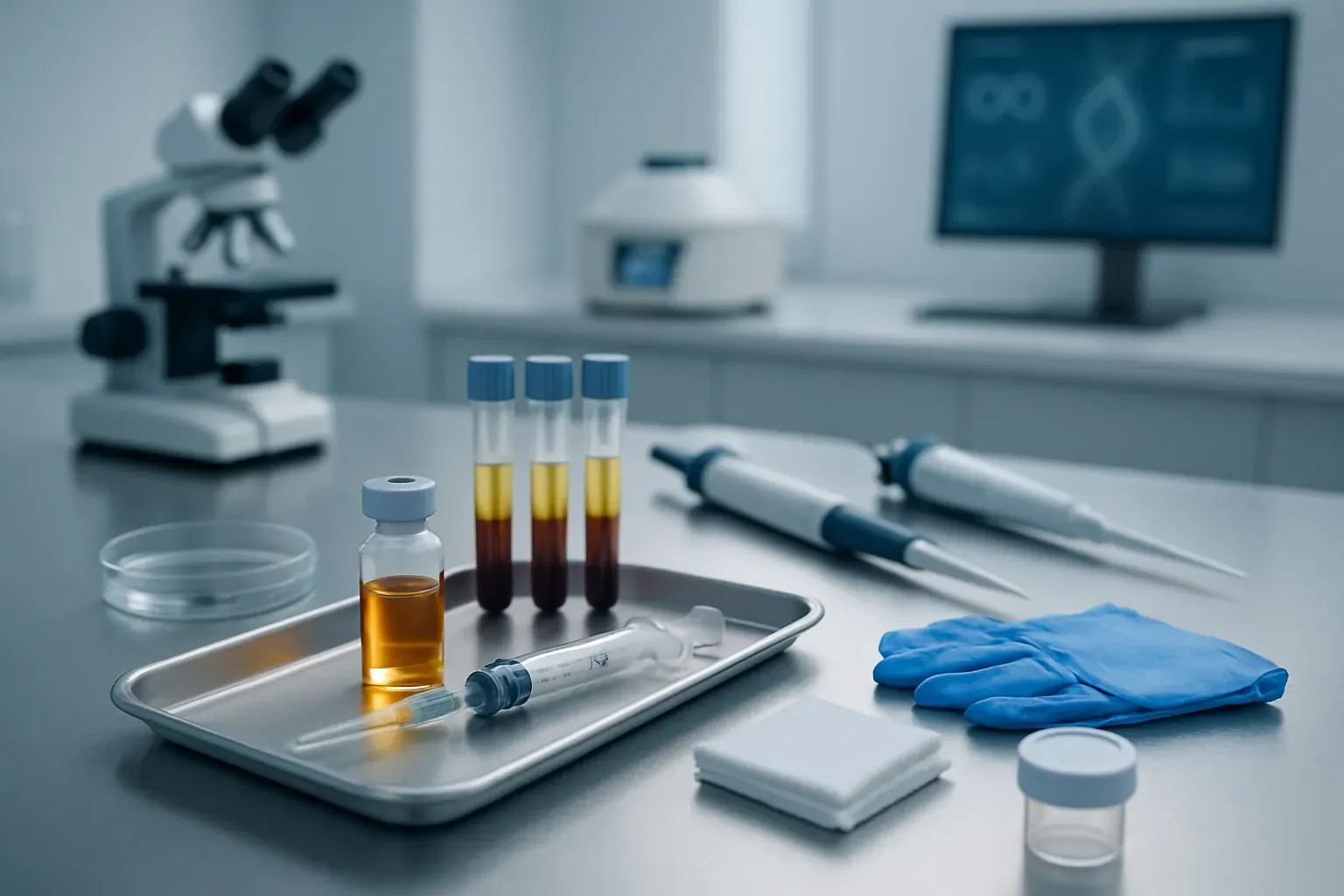 Laboratorio de medicina regenerativa donde se procesan las células madre antes de aplicarlas en la cadera